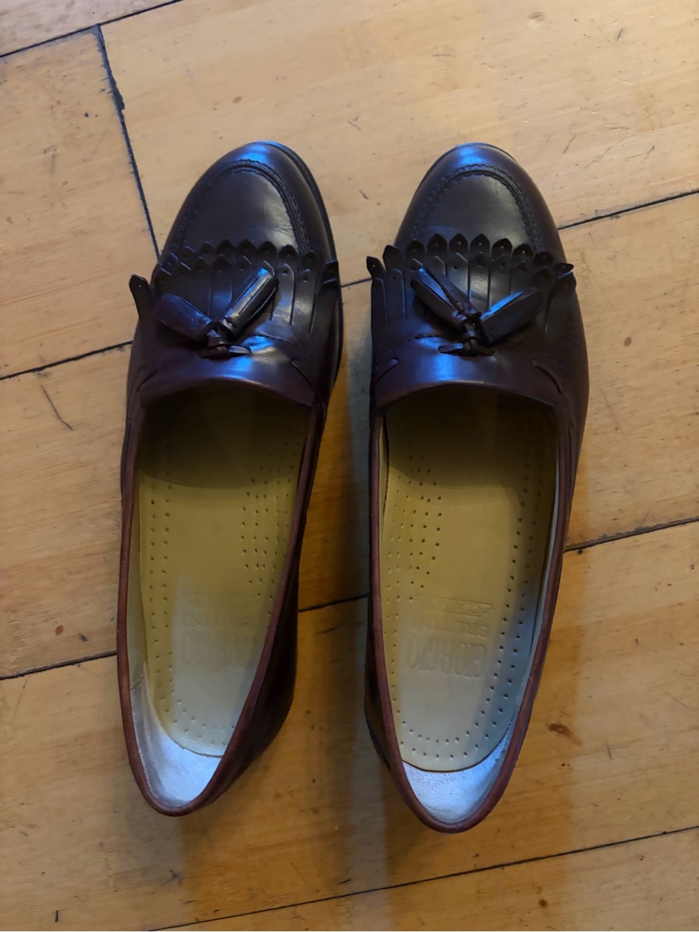 Giorgio Brutini Men's Tassel Kiltie Loafers in Dark Brown